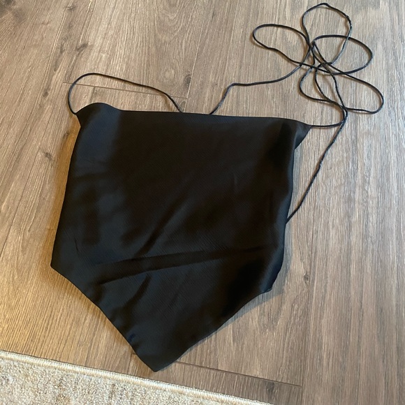 Princess Polly Tops - Princess Polly size 4 black lace up shirt